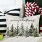 Christmas Trees Lumbar Pillow Cover 12x20 Inches Snowflakes Xmas Farmhouse Decorations Winter Holiday Decor Throw Cushion Case for Home Couch Polyester Linen S23C25